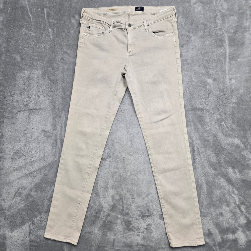 AG Adriano Goldschmied The Legging Ankle Super Skinny Jeans Khaki Womens 30R